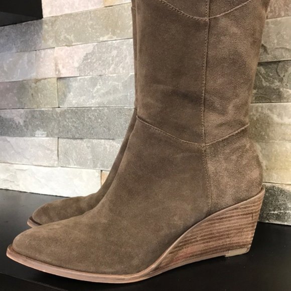 1.State Kern Knee High Low Wedge Pointed Toe Boot - Picture 3 of 14